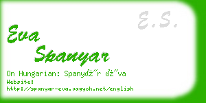 eva spanyar business card